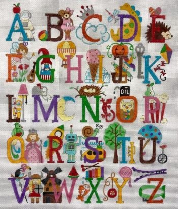 AP3092 UPPER CASE ALPHABET with ASTRONAUT by Alice Peterson