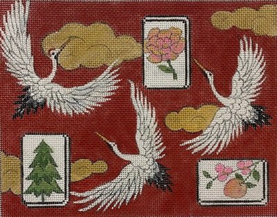 AP4213 CRANES MAH JONGG by Alice Peterson