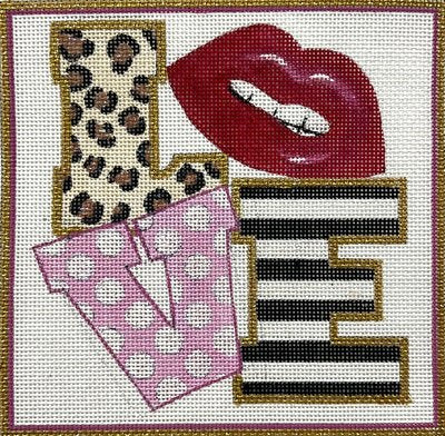 PATTERNED LOVE WITH LIPS by Alice Peterson STITCH GUIDE ONLY AP4295sg