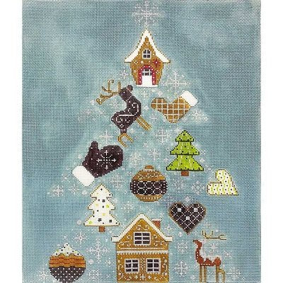 AP4372 Snowflake Gingerbread Tree by Alice Peterson