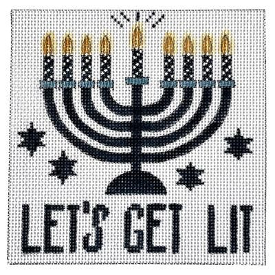 AP4378 LET'S GET LIT MENORAH by Alice Peterson