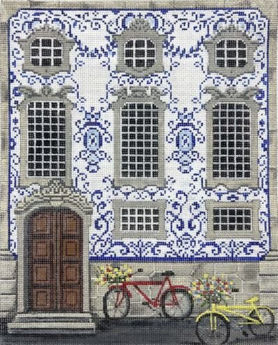 AP4710 PORTUGUESE FACADE with BIKES by Alice Peterson