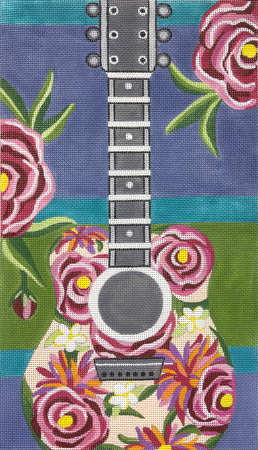 AP4731 FLORAL GUITAR by Alice Peterson