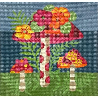 AP4797 FLORAL CAP MUSHROOMS by Alice Peterson