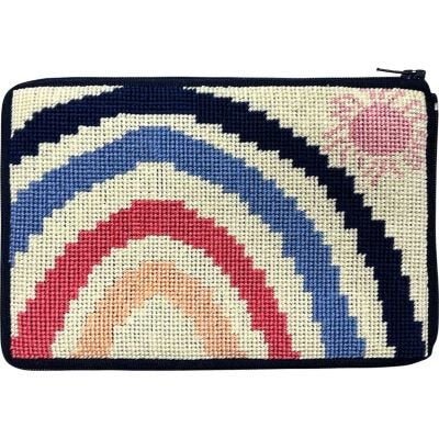APSZ640 RAINBOW NEEDLEPOINT PURSE STITCH 'N ZIP KIT by Alice Peterson
