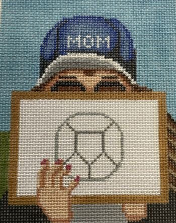 GEP352 SOCCER MOM SMALL STITCHING GIRL by Gayla Elliiot