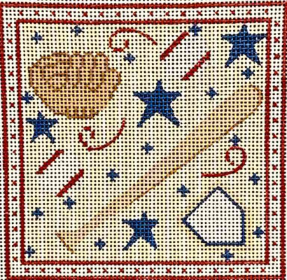 DACh471 BASEBALL SQUARE BY DANJI DESIGNS
