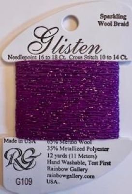 GL109 AMETHYST GLISTEN THREAD by Rainbow Gallery-GL109