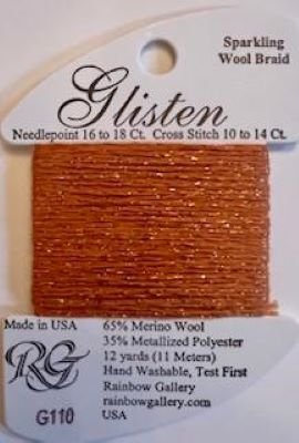 GL110- PUMPKIN GLISTEN THREAD by Rainbow Gallery-GL109 - copy