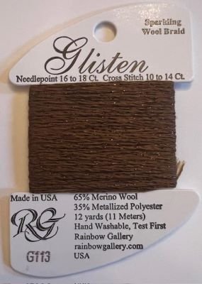 GL113- GINGERBREAD GLISTEN THREAD by Rainbow Gallery-GL113