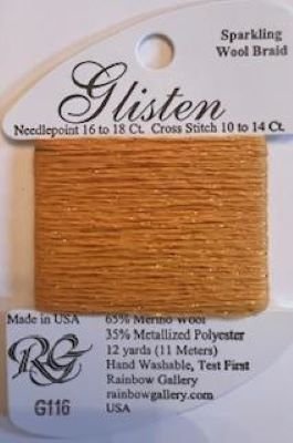 GL116- BUTTERSCOTCH GLISTEN THREAD by Rainbow Gallery-GL116