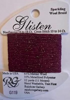 GL119- SANGRIA GLISTEN THREAD by Rainbow Gallery-GL119