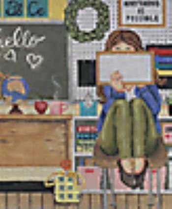 GEP360 TEACHER STITCHING GIRL by Gayla Elliott