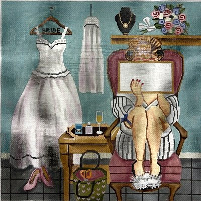 GEP373 STITCHING GIRL BRIDE by Gayla Elliott