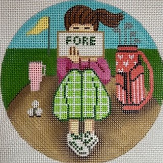 GEPGS203 STITCHING GIRL GOLF ROUND by Gayla Elliot