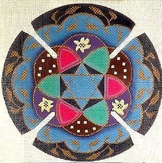 GSAR2193K Yarmulke on Blue by Adam Rhine
