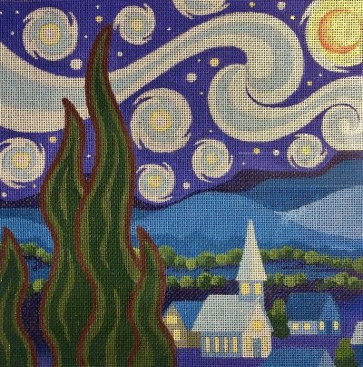 RCHO2309 LARGE STARRY NIGHT PICTURE OR PILLOW by Ray Crawford