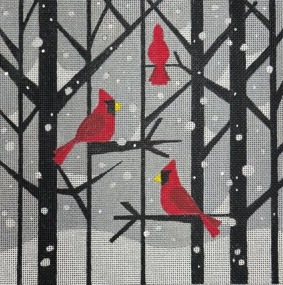 RCHO2367 SNOWY FOREST w CARDINALS by Raymond Crawford