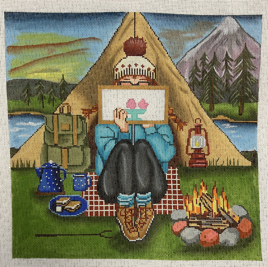 GEP336 - STITCHING GIRL CAMPING by Gayla Elliott
