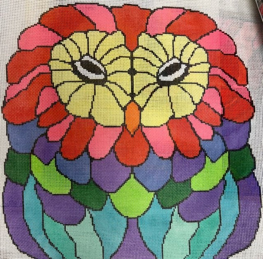 ASIT277 - STAINED GLASS OWL by A Stitch in Time