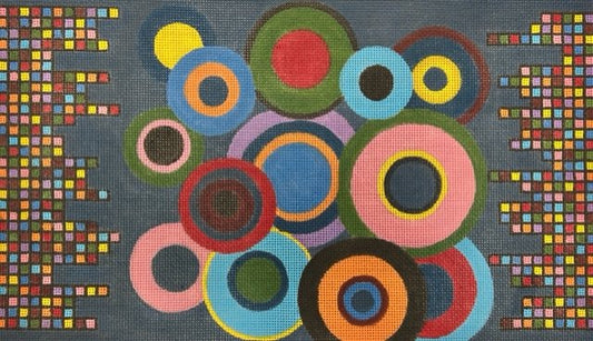 AWP 799E COLORFUL CIRCLES LARGE PILLOW by Ann Wheat Pace