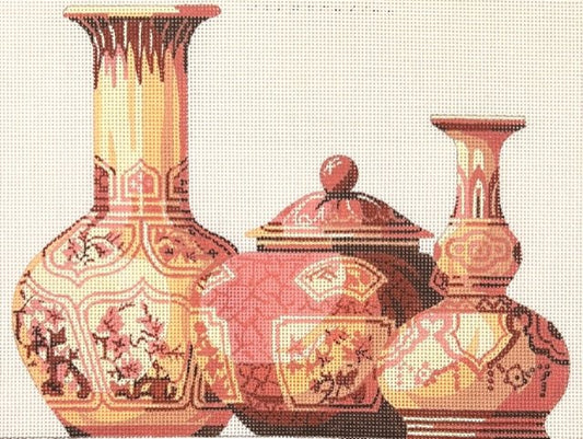 ACOD SB 935A A Trio of Red Vases by The Collection