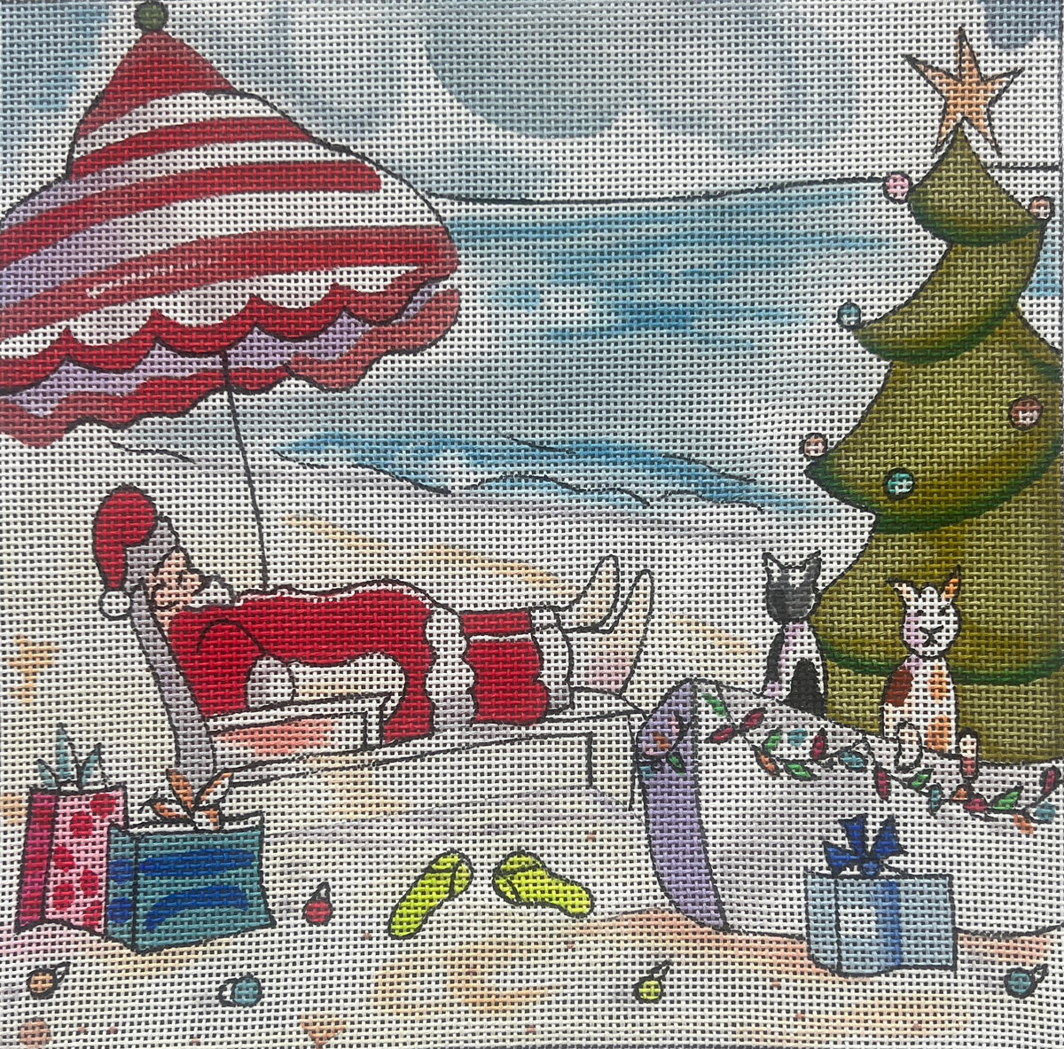 Santa in Lounge with Cats & Tree by PLD Designs PLD EN 057B
