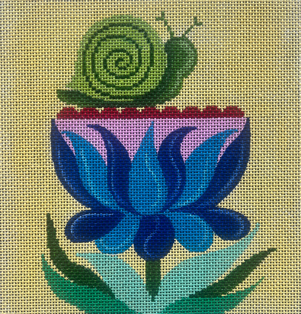 PM93140 Snail on Flower by Patti Mann