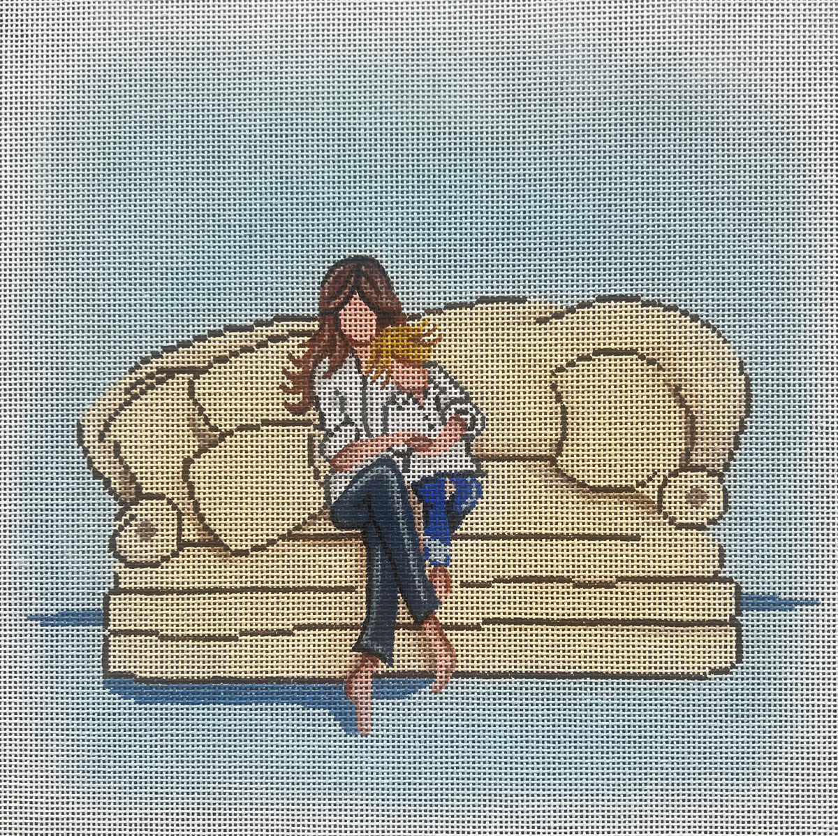 PM20096 Lady and Child on Sofa by Patti Mann