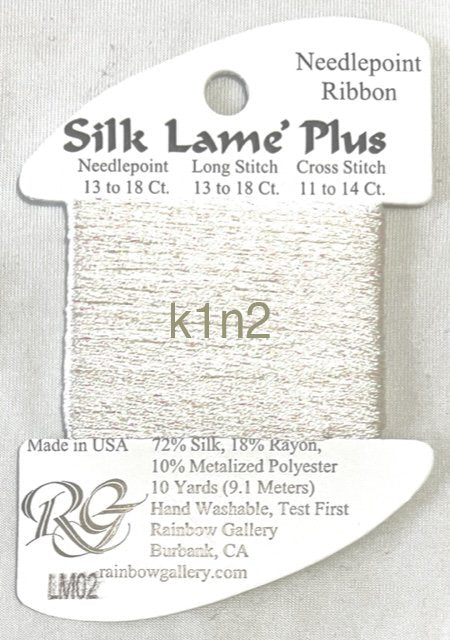 SLM02 - WHITE 02 SILK LAME BRAID PLUS