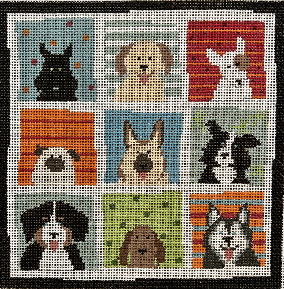 F-NI-037 DOG SQUARES BY PIPPIN STUDIOS
