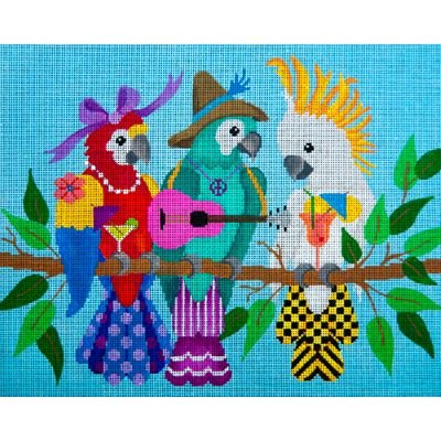THREE BIRDS BY JP NEEDLEPOINT - JPB308