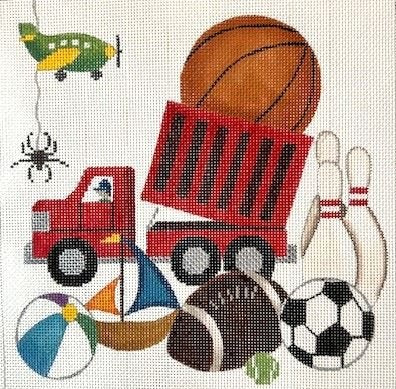 BOYS TOYS by JP Needlepoint - JPL327