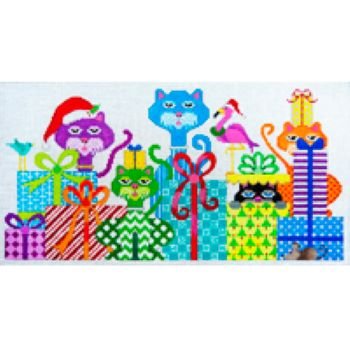 CRAZY CAT CHRISTMAS by JP Needlepoint - JPX061
