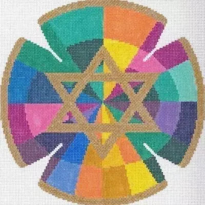 JT050A-PRISM CITY YARMULKE by Tonya