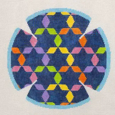 JT096A-18 RAINBOW STARS YARMULKE by Tonya
