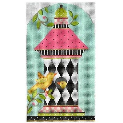 KC-KBH07-18 HAPPY HARLEQUIN BIRDHOUSE CANVAS ONLY by Kelly Clark