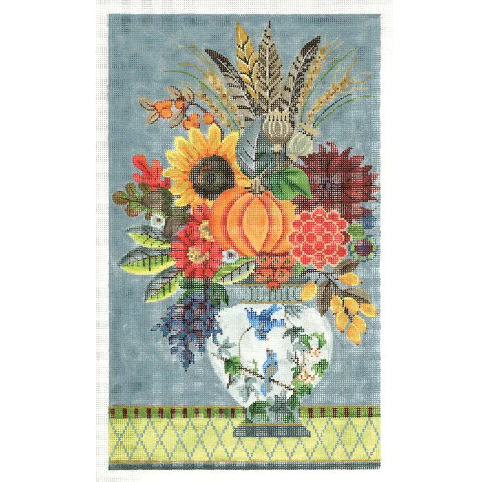 KCA49-18 AUTUMN FLORAL CANVAS ONLY by Kelly Clark