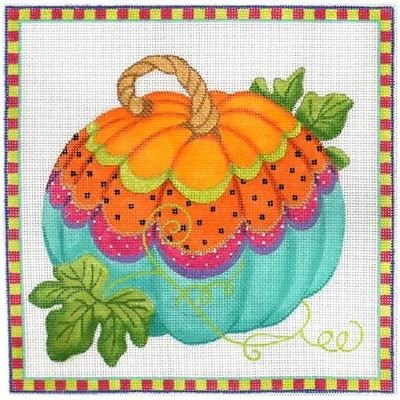 KDPL439 TURQUOISE PUMPKIN with FRAME by Kate Dickerson