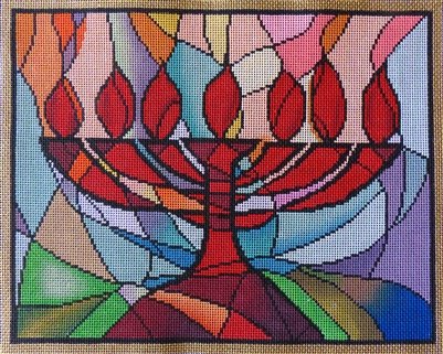 Lani 403F MENORAH STAINED GLASS TALLIS BAG by Lani