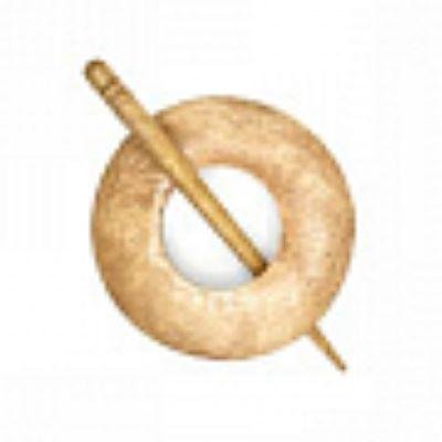 LYKKE ROUND HANDCRAFTED WOOD SHAWL PIN Choose your color