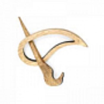LYKKE TEARDROP HANDCRAFTED WOOD SHAWL PIN Choose your color