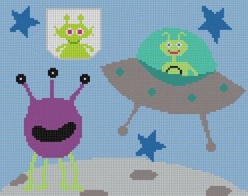 MCS230 MARTIAN & MONSTER TOOTH FAIRY PILLOW  by Meredith Collection