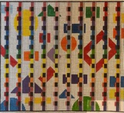 LARGE OPTICAL WHITE TALLIS CHALLAH COVER OR PICTURE  by Treglown Designs Canvas Only MCTRGBD160