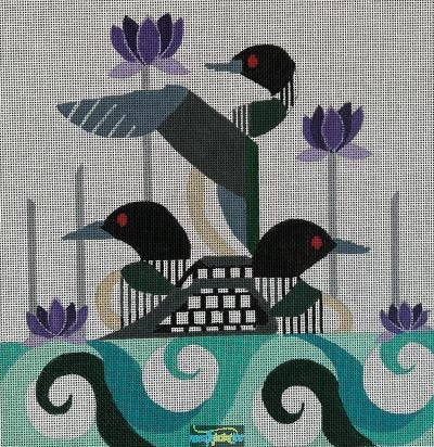 MPB387 LOONS & LOTUS by MELISSA PRINCE