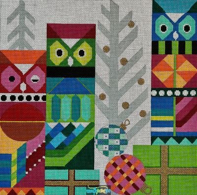 MPH254 ABSTRACT OWLS by Melissa Prince