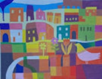 OVERLOOKING VILLAGE by Maggie Co. MAG 2145