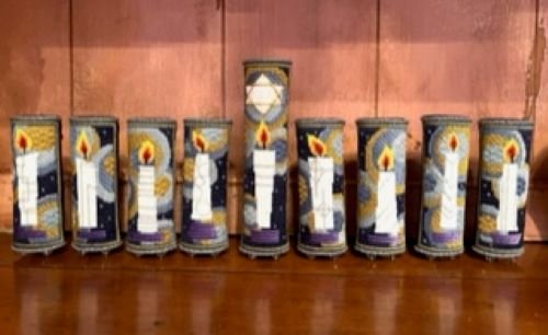 MENORAH CANDLES Stitch Guide COMPLETE SET HO 503-511 by Ray Crawford STITCH GUIDE ONLY - RCHO-MCsg