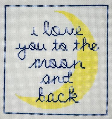 I LOVE YOU TO THE MOON . . . by OFFICIALLY Needlepoint OFN APBU35