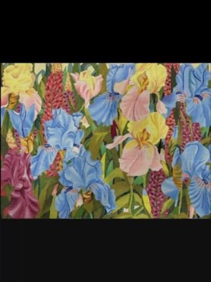 IRIS INTERLUDE by Oasis Needlepoint O-B-21